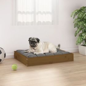 Dog Bed Honey brown Solid pine wood Small Durable Dog Bed